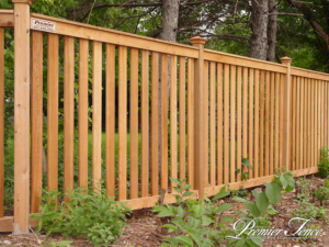 aesthetic Western red cedar fence around backyard for containment premier fence twin cities fence contractor