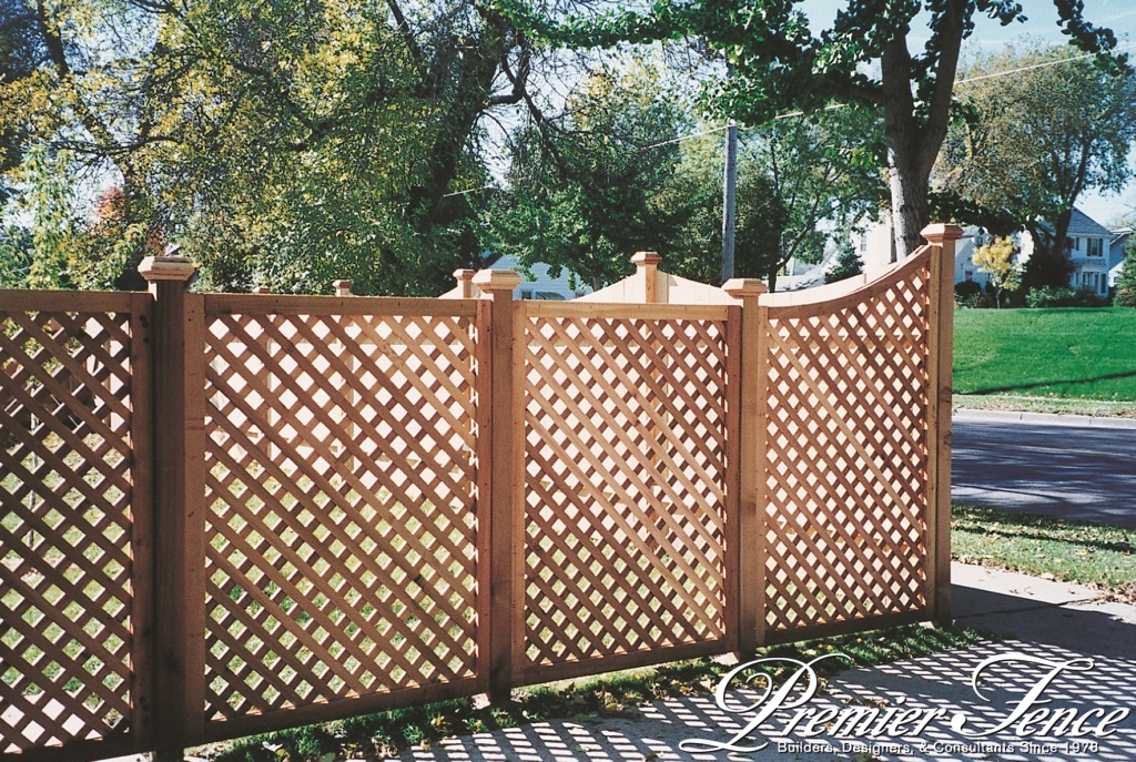 Wood Lattice Fence – Premier Fence Inc. Fence Minneapolis St Paul