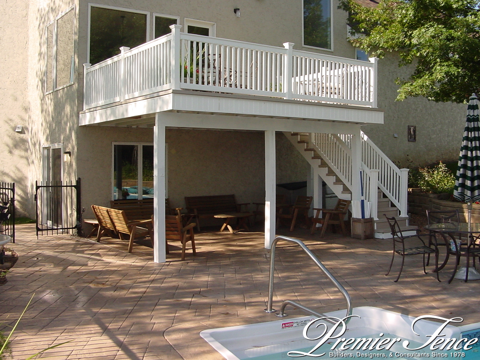 Vinyl Railings – Premier Fence Inc. Fence Minneapolis St Paul Fencing ...