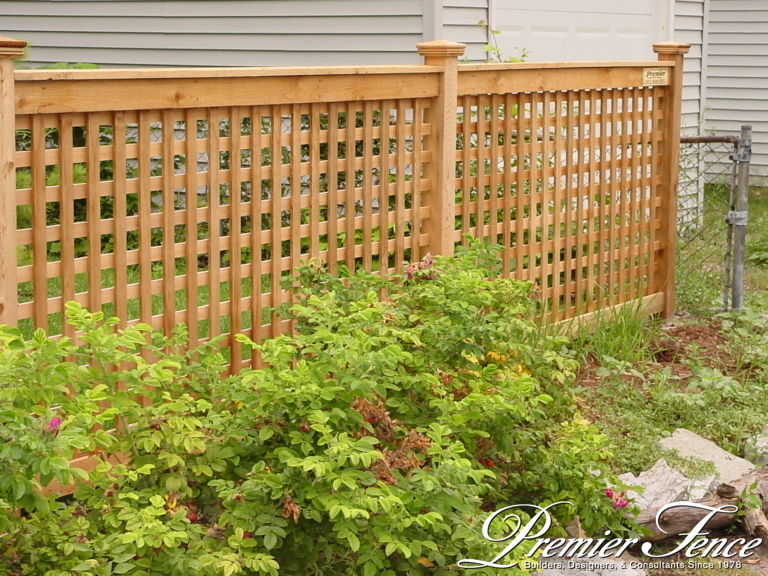 Wood Lattice Fence – Premier Fence Inc. Fence Minneapolis St Paul