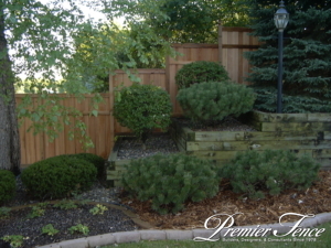 western red cedar wood privacy fence around backyard aesthetic wood fence contractor st paul twin cities premier fence