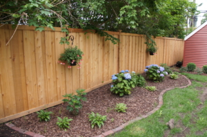 aesthetic Western red cedar privacy design fence around backyard patio for privacy premier fence twin cities fence contractor